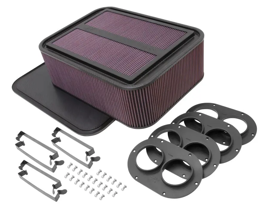 K&N - Custom Racing Assembly - Gen 2; Carbon Fiber Air Box Large W/ 2.75" Air Horn (100-8559) 1