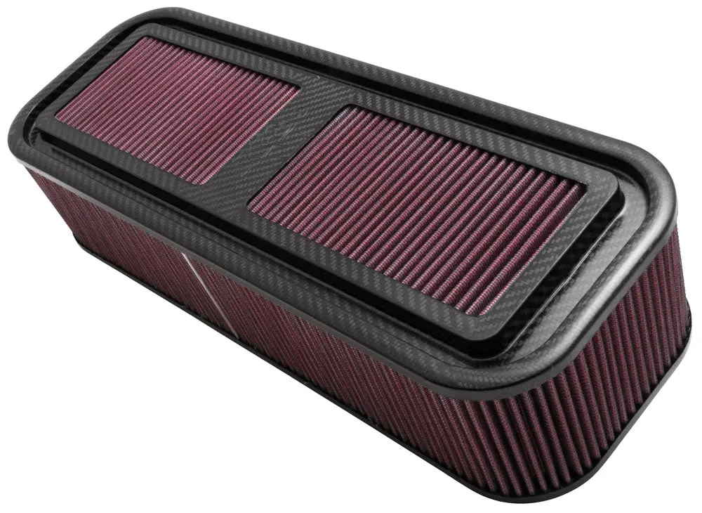 K&N - Custom Racing Assembly - Carbon Fiber; Air Box; Medium, 4"H Air Box Only No Base (100-8578) 1
