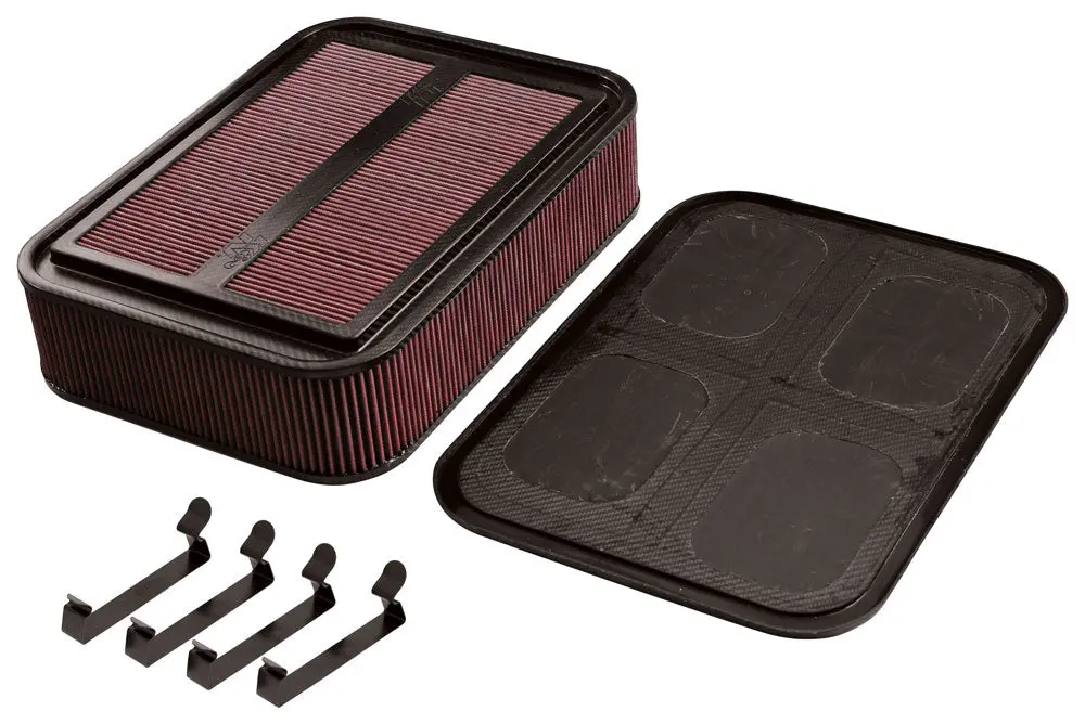 K&N - Custom Racing Assembly - Carbon Fiber; Air Box, Large 4", W/Base & Hardware (100-8592) 1