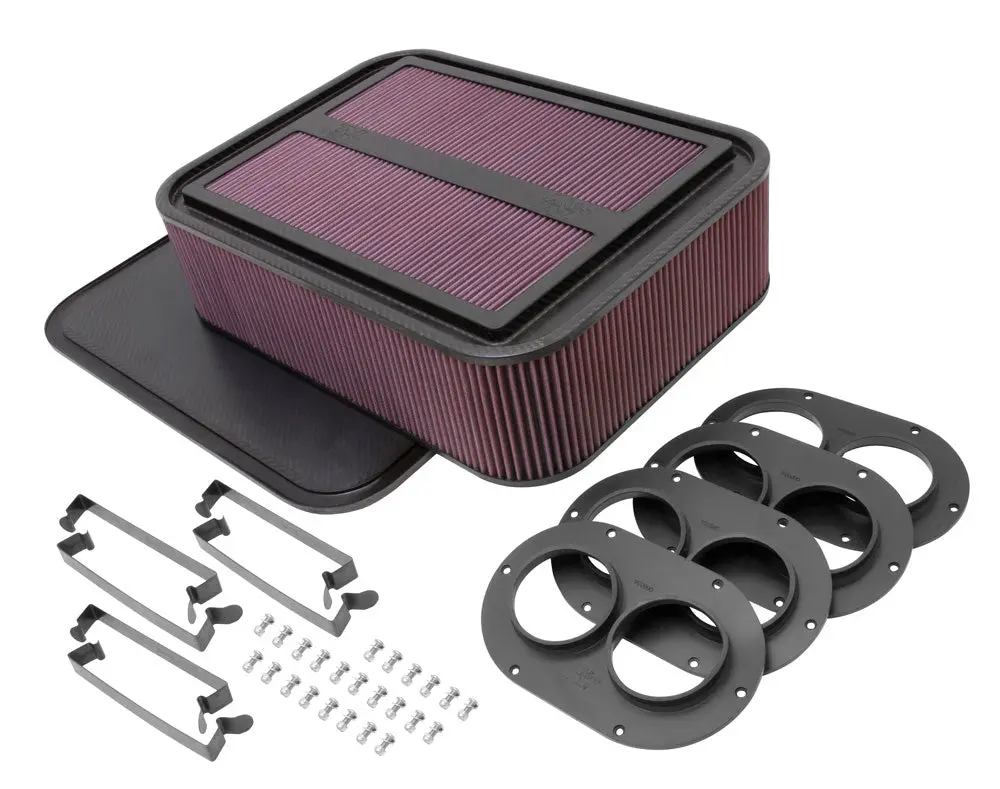 K&N - Custom Racing Assembly - Gen 2; Carbon Fiber, 4" Air Box Lge W/ 2.75" Air Horn (100-8593) 1