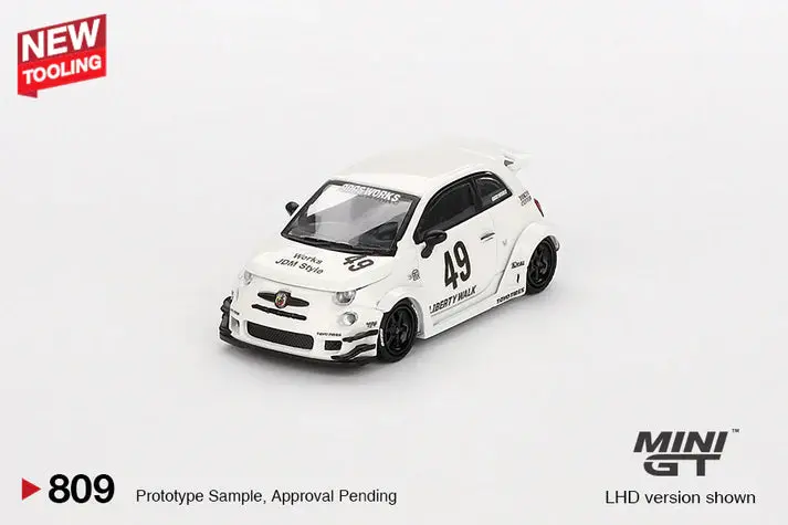 Mini Gt - 1/64 Fiat 595 Abarth Lb-Works (White) 1
