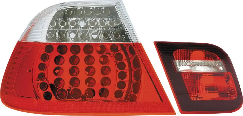 Bmw 3 E46 Sedan 98-02 Red/Clear Led Taillights 1