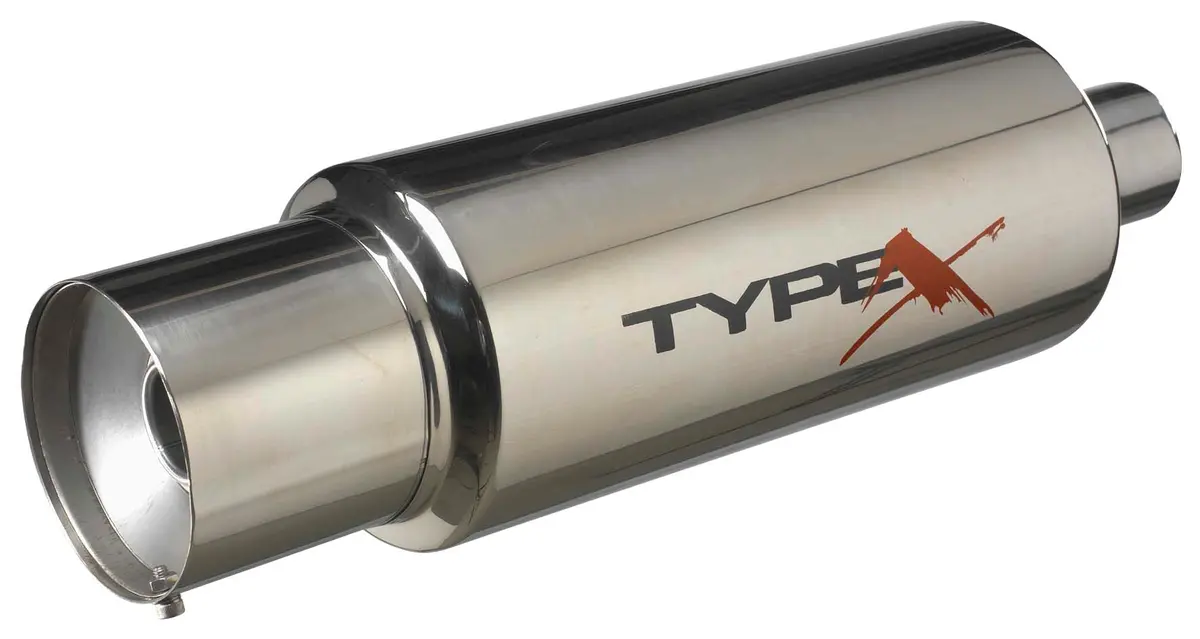 Universal Stainless Steel Muffler Bomb Style 6 Inch [Tx] 1