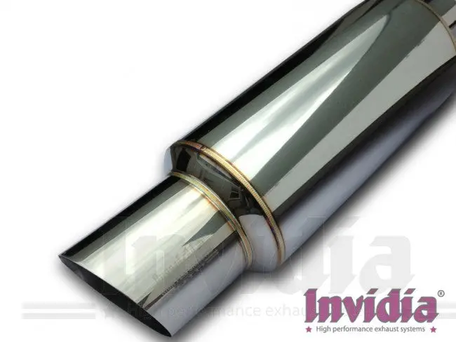 Universal Gt300 Muffler 2.5 Inch Ss Tips [Invidia] 1