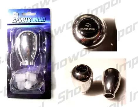 Universal Shift Knob Chrome Incl Mazdaspeed Logo 1
