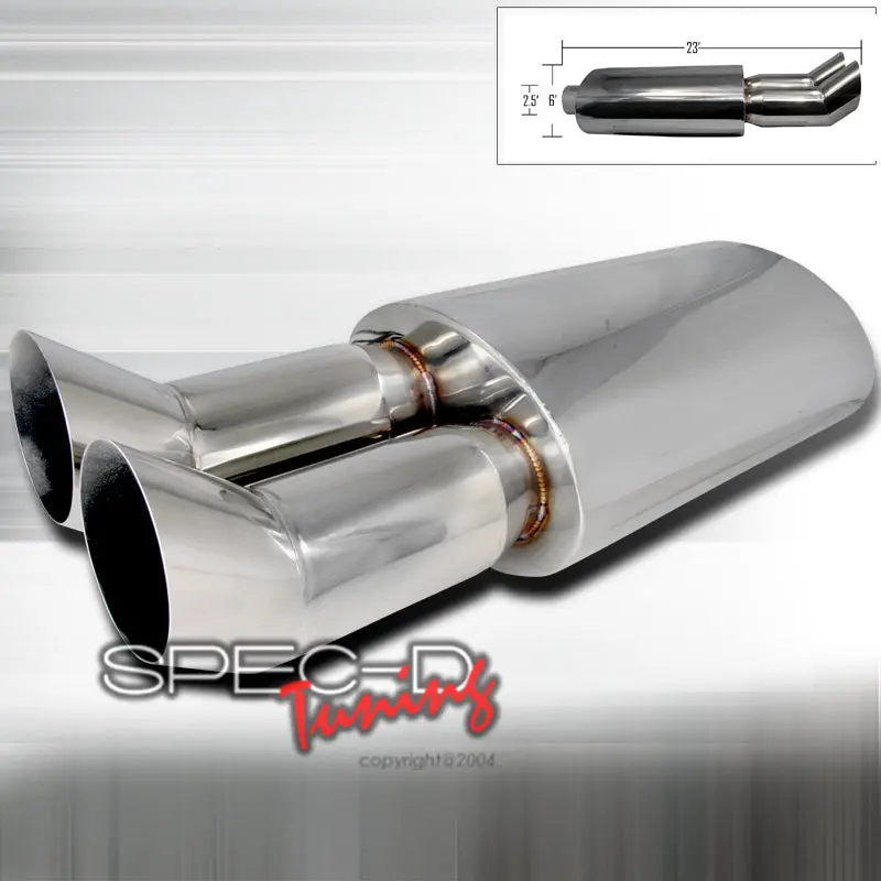 Universal Stainless Steel Muffler Dtm Polished Tip [Six] 1