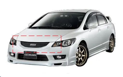 Honda Civic 4D/Hybrid 09+ Mugen Look Abs Front Grill [Six] 1