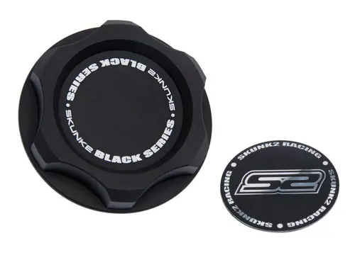 Universal (Honda) M33x2.8 Billet Oil Cap Black Skunk2 1