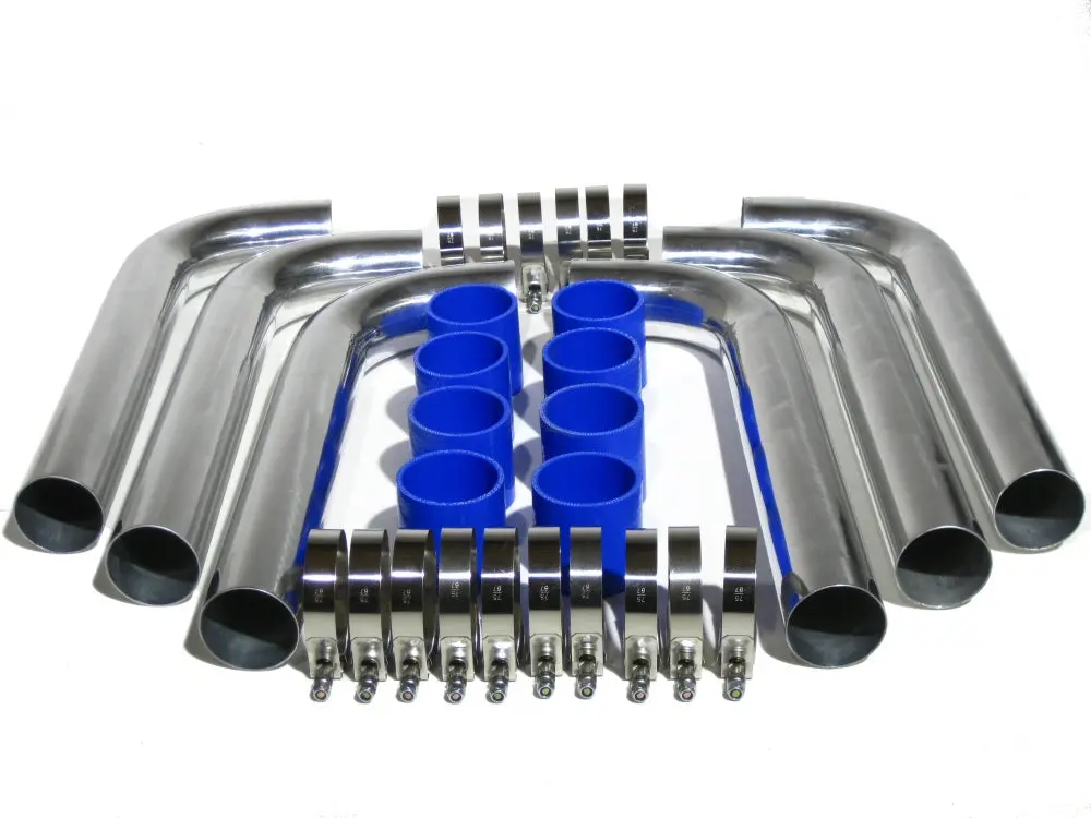 Universal 2.5 Inch Stainless Steel Intercooler Piping Kit 1