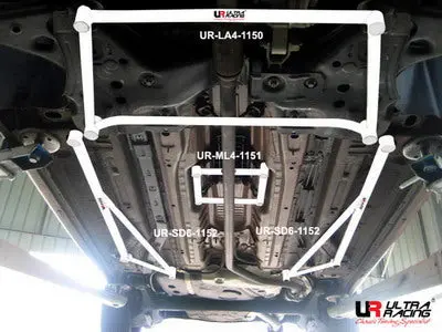 Fiat Grande Punto 8V 1.4 06+ Ultra-R 2X 3-Point Floor Bars 1