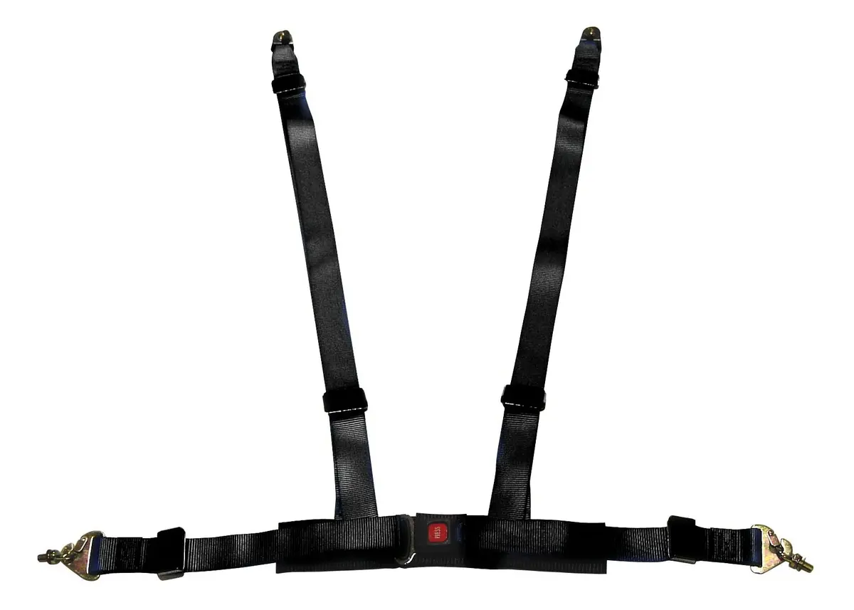 Universal Six-Performance 4-Point Seat Belt Black + E-Mark 1