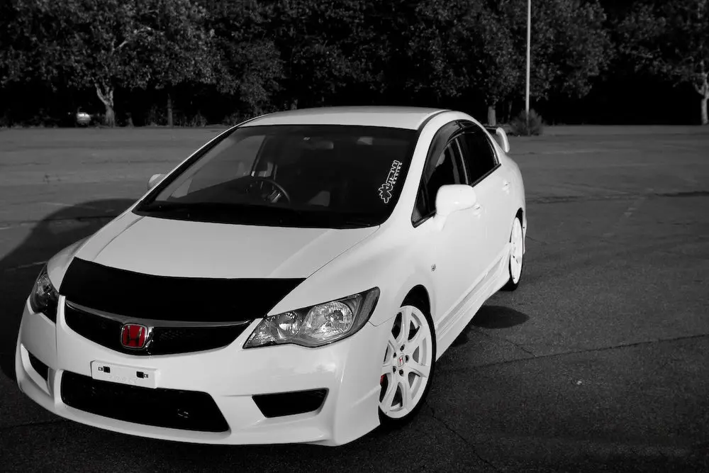 Honda Civic 4D/Hybrid 05+ Type R Look Abs Front Bumper [Six] 1