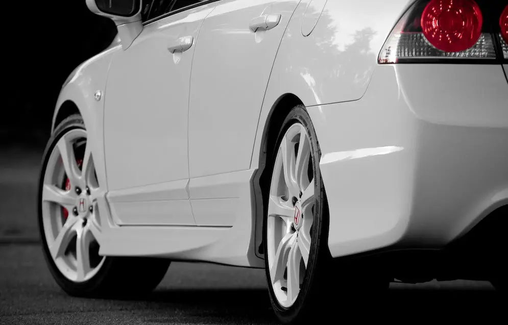 Honda Civic 4D/Hybrid 05+ Type R Look Abs Sideskirts [Six] 1