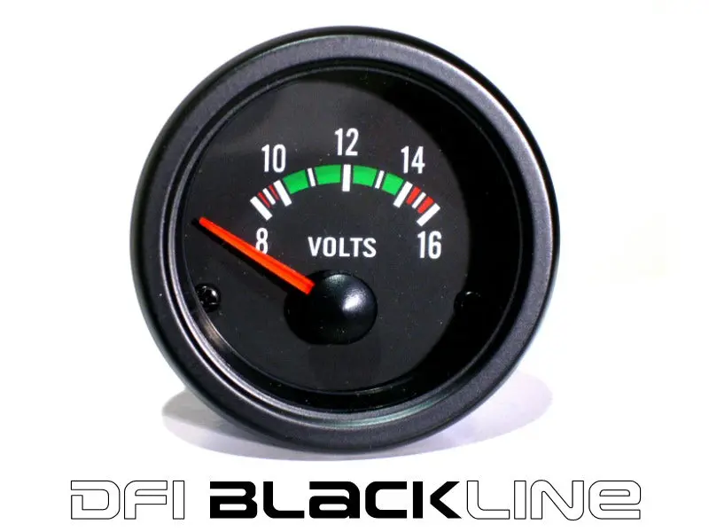 Dfi Blackline Universal Meter Gauge 52Mm - Volt (8-16V) 1