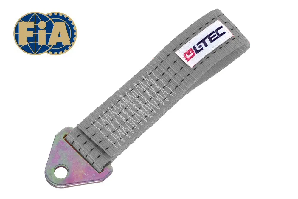 Ltec Tow Hook/Strap 20Cm Grey - Fia Approved 1