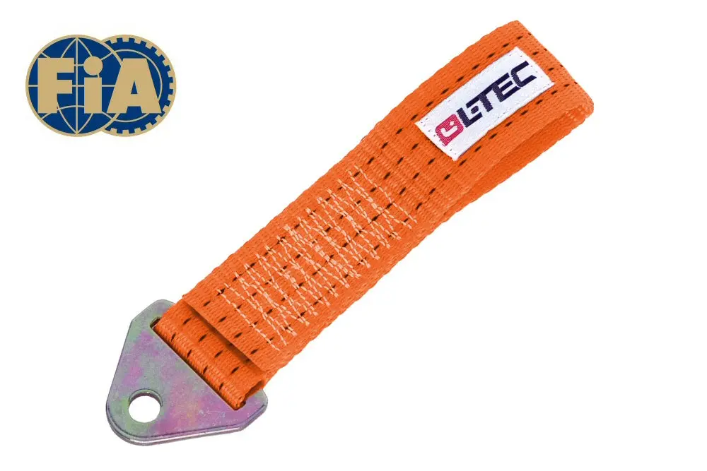 Ltec Tow Hook/Strap 20Cm Orange - Fia Approved 1