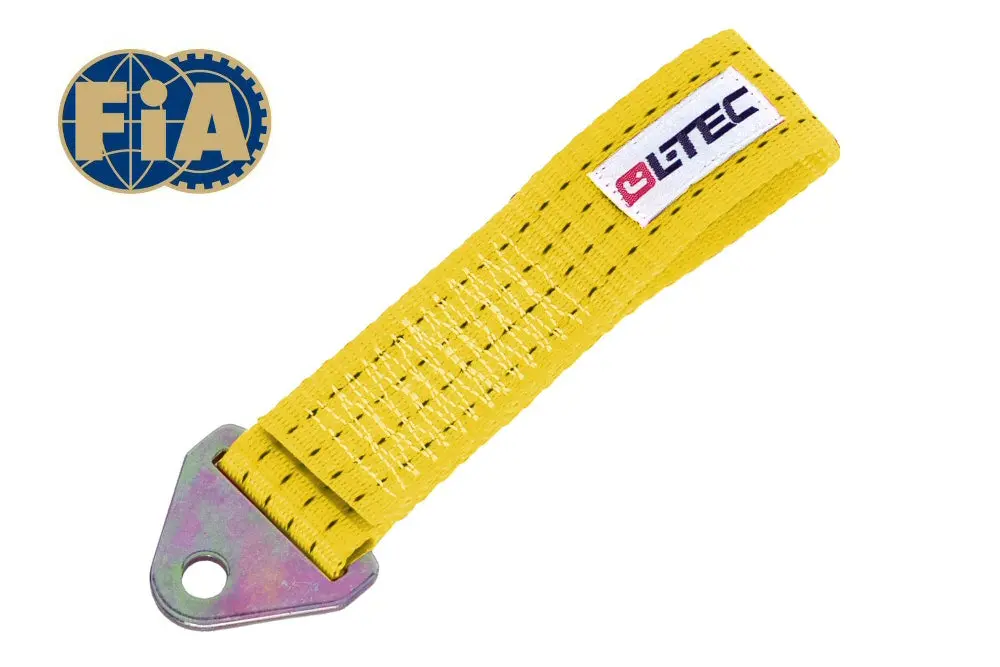 Ltec Tow Hook/Strap 20Cm Yellow - Fia Approved 1
