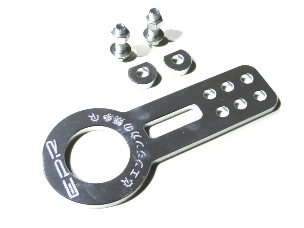 Universal Epr Aluminum Front Tow Hook Silver Anodized 1