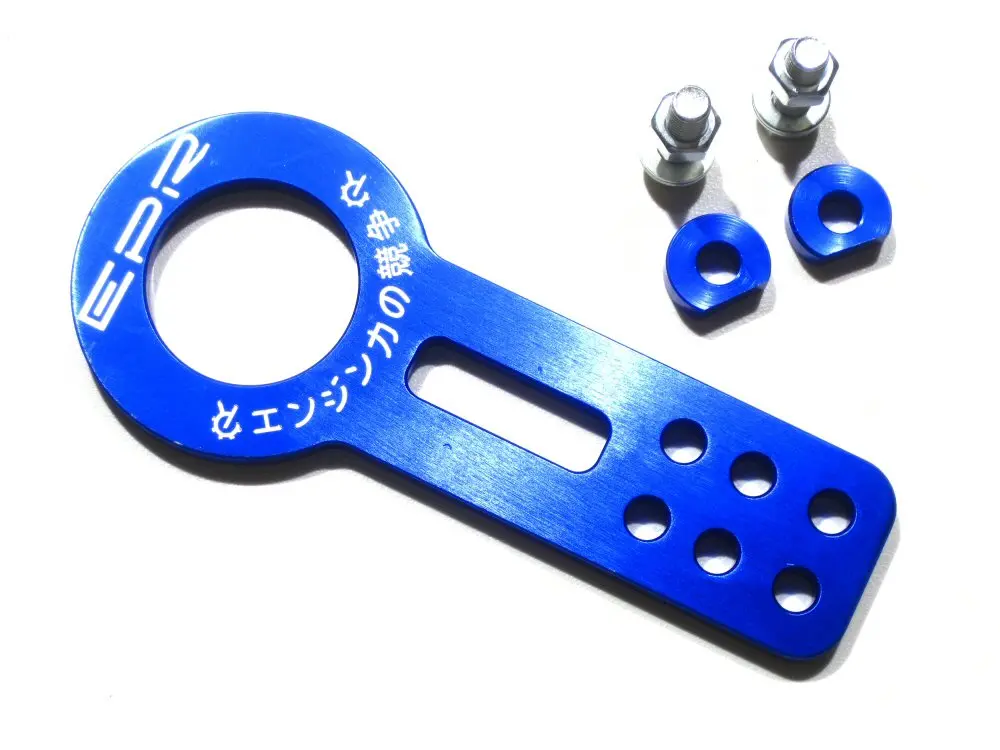 Universal Epr Aluminum Front Tow Hook Blue Anodized 1
