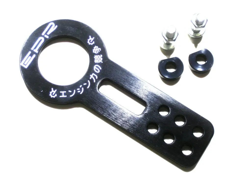 Universal Epr Aluminum Front Tow Hook Black Anodized 1