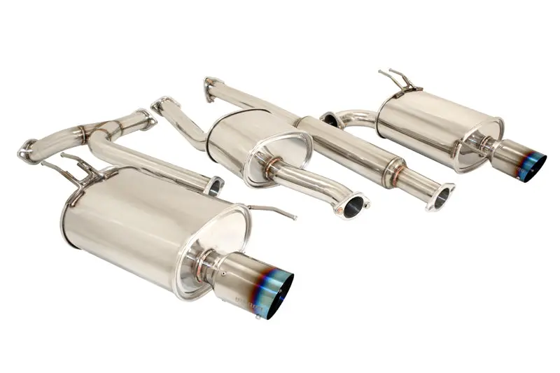 Honda Accord 03-08 Dual Catback Exhaust Meganracing Bluetip 1