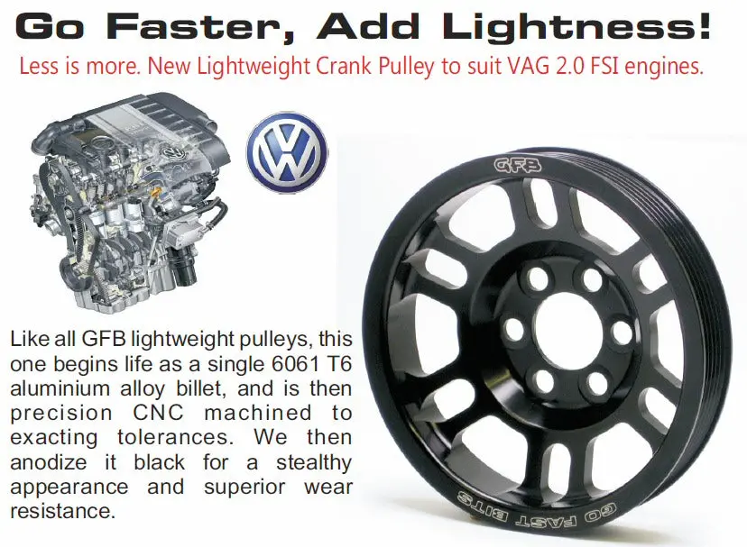 Vw Golf/Passat / Audi A3/Tt 2.0 Fsi Light Crank Pulley [Gfb] 1
