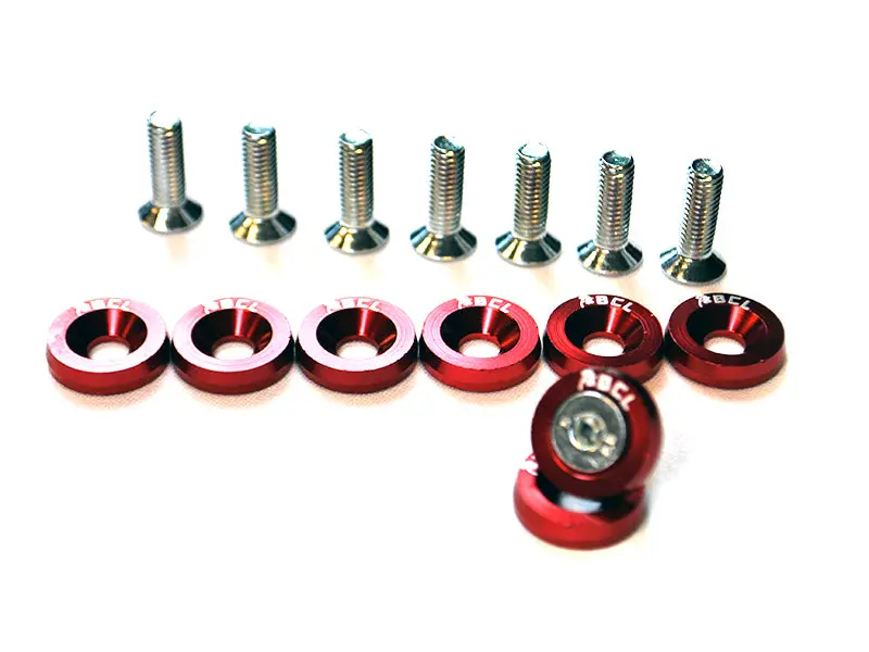 Universal M6x18 Fenders Washers Bcl Red - Set Of 8 1