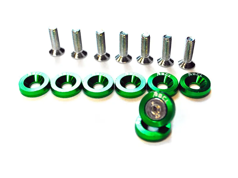 Universal M6x18 Fenders Washers Bcl Green - Set Of 8 1