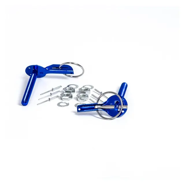 Gp-Race Universal Hoodpins / Hoodlocks Aluminum Blue 1
