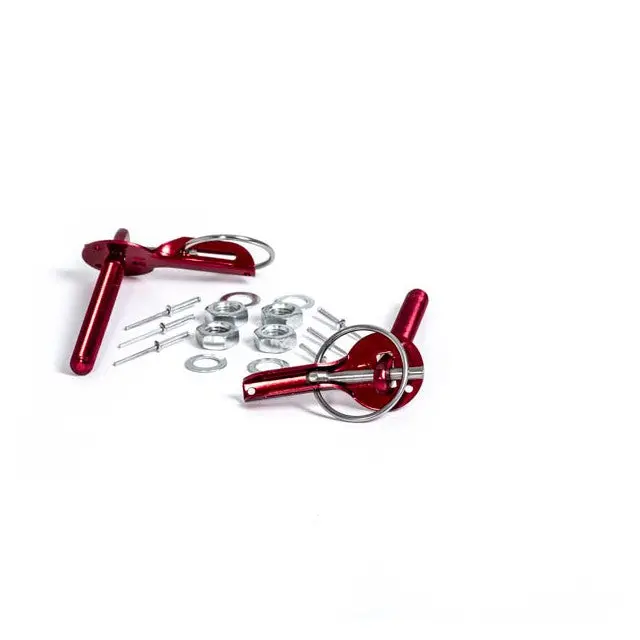 Gp-Race Universal Hoodpins / Hoodlocks Aluminum Red 1