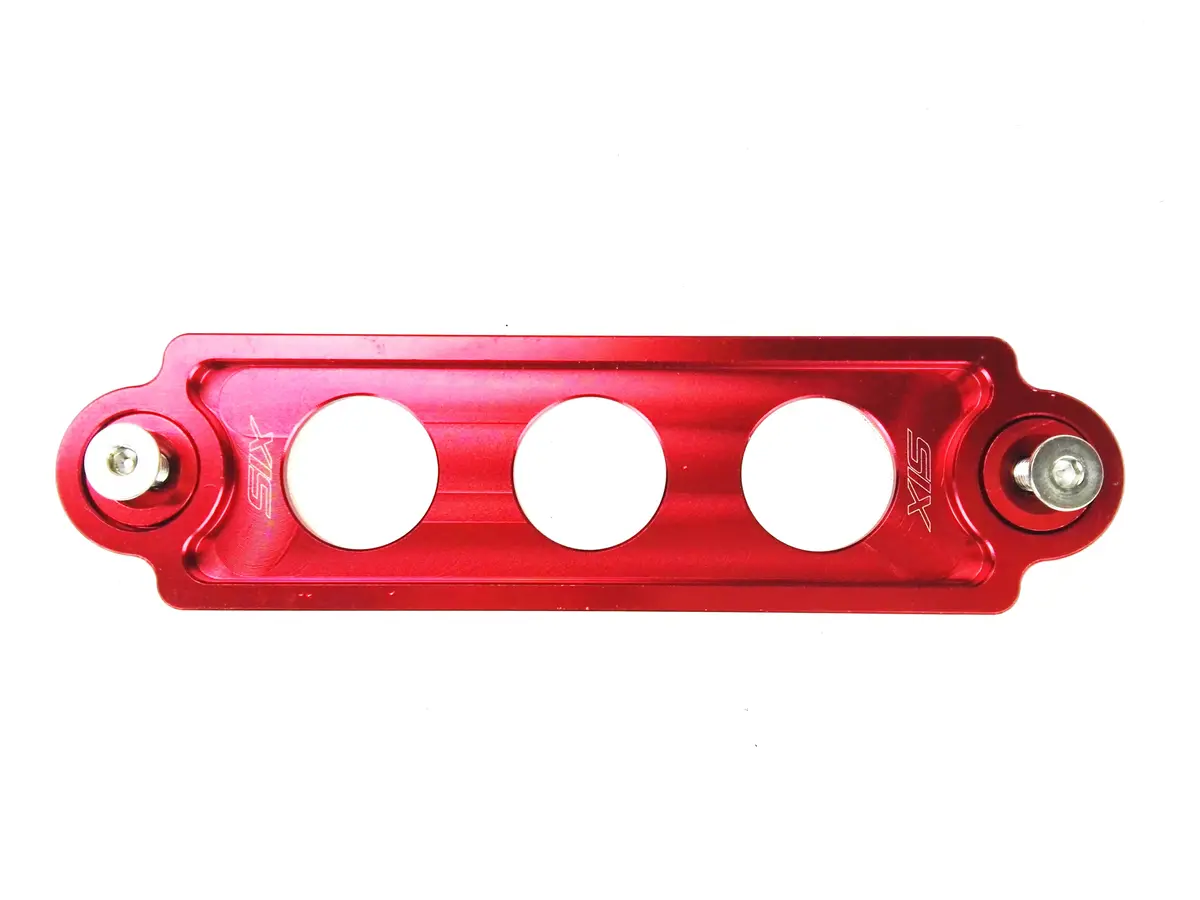 Universal Billet Battery Tie Down Short 17Cm Red [Six] 1