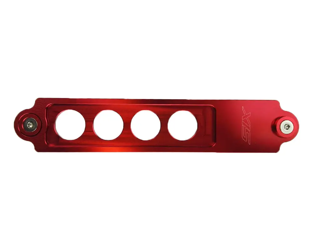 Universal Billet Battery Tie Down Long 22Cm Red [Six] 1