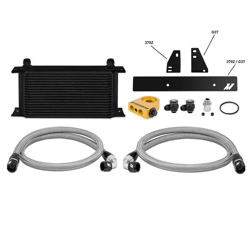 Nissan 370Z/G37 Oil Cooler Kit Thermostatic Silver Mishimoto 1