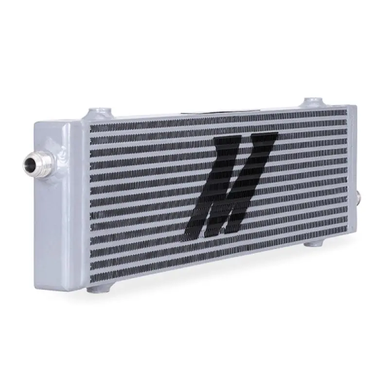 Cross Flow Bar & Plate Oil Cooler Large Silver Mishimoto 2
