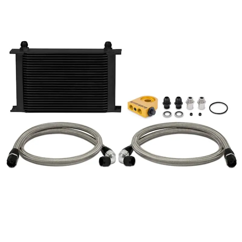 Universal Thermostatic Oil Cooler 25 Row Black Mishimoto 1