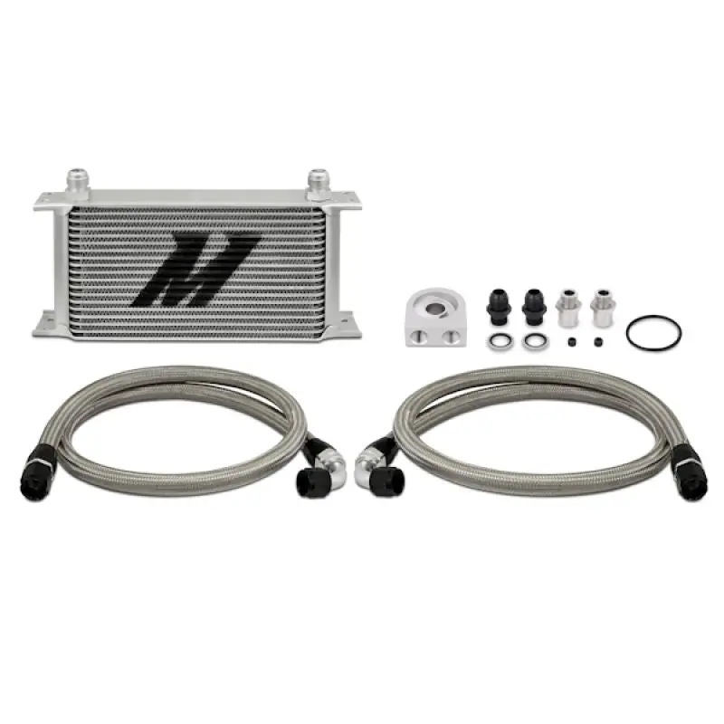 Universal Oil Cooler Kit 19 Row Silver Mishimoto 1