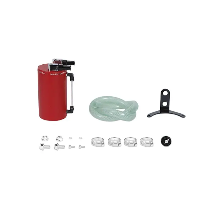 Universal Aluminum Oil Catch Can - Large Red Mishimoto 1