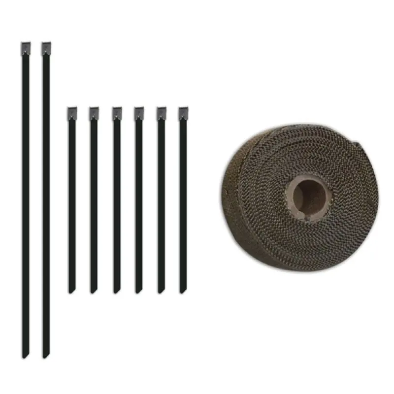 Mishimoto Heat Wrap 2"X 35' Roll + Stainless Locking Tie Set 1