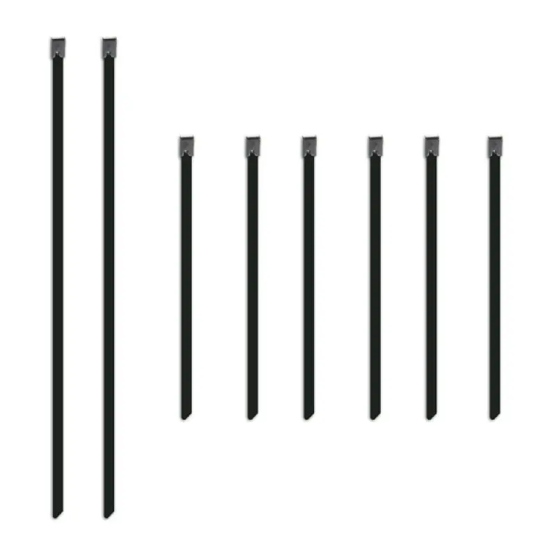 Set Of Six 6" & Two 14" Stainless Locking Ties Mishimoto 1