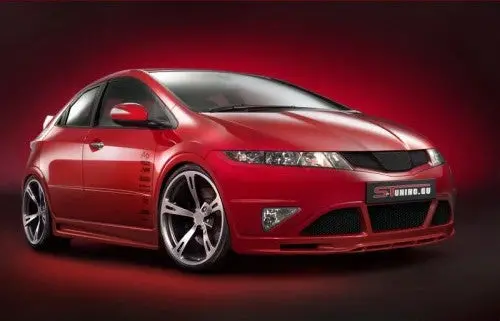 Honda Civic 06-11 Fk/Fn/Fn2 Hb Front Underbumper Spoiler V1 1