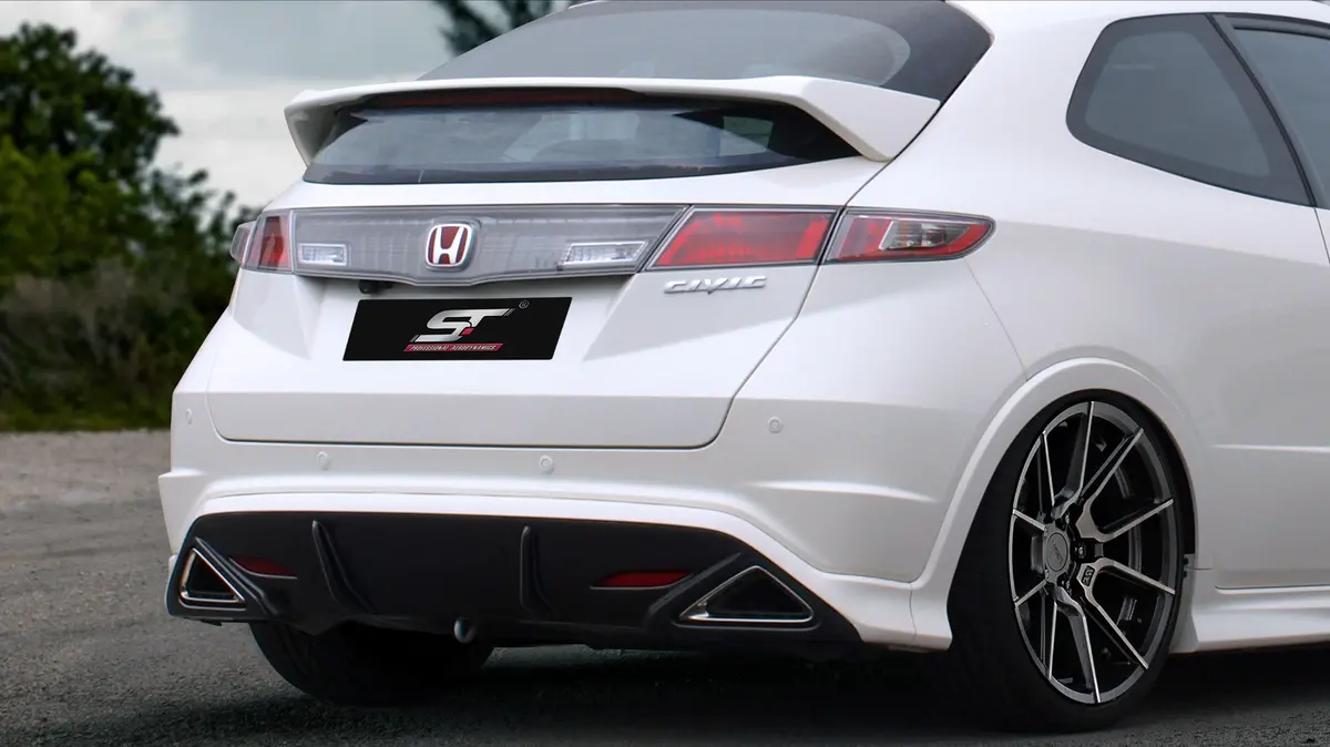 Honda Civic 06-11 Fk/Fn/Fn2 Hb Rear Underbumper Spoiler V1 1