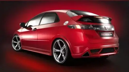 Honda Civic 06-11 Fk/Fn/Fn2 Hb Rear Underbumper Spoiler V2 1