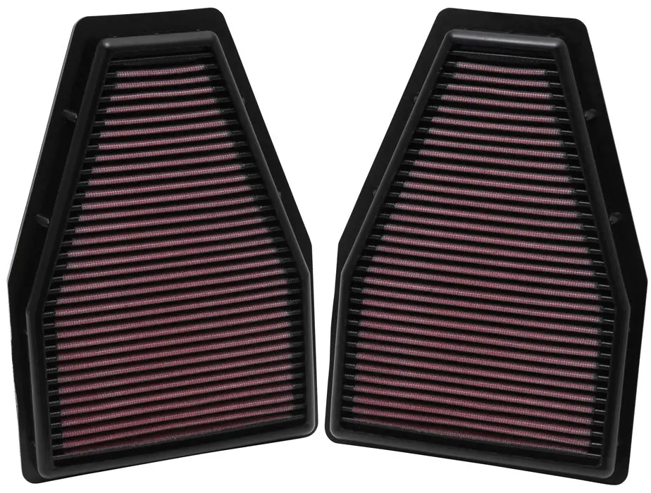 K&N - Replacement Air Filter - Porsche 911 H6-3.4L F/I, 2012-2014 (2 Per Box) (33-2484) 1