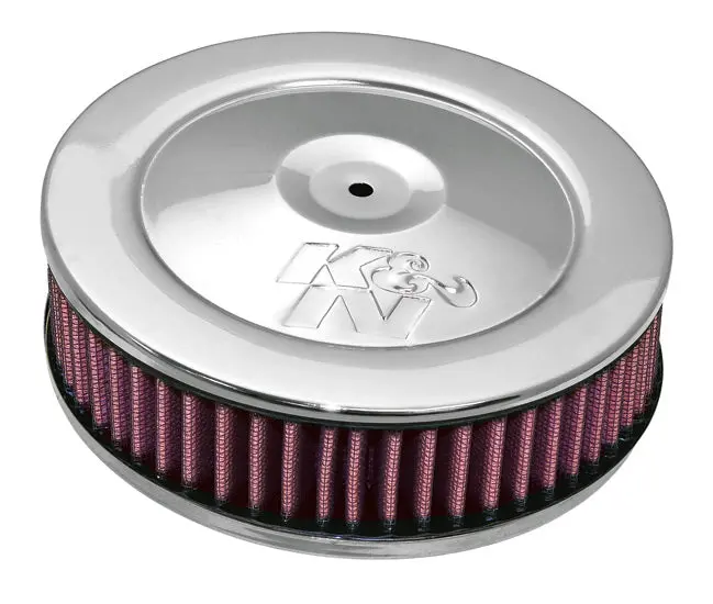 K&N - Round Air Filter Assembly - 2-5/16"Flg; 7"D; 3"H Assy. W/Vent (60-1010) 1