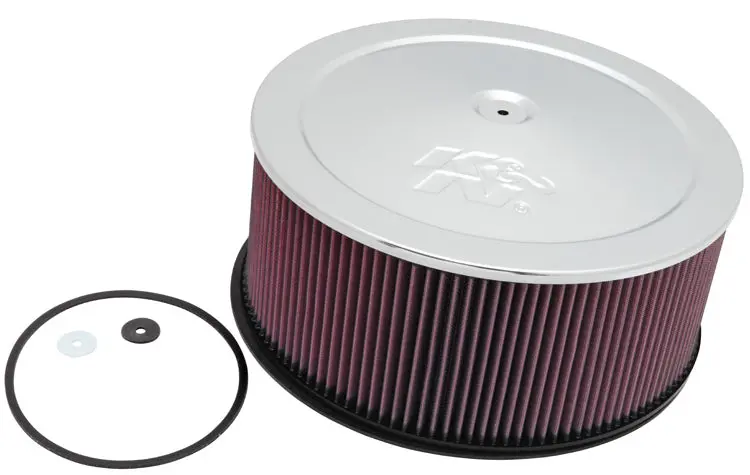 K&N - Round Air Filter Assembly - 7-5/16" Flange, 14"Dia, 7-1/2"H (60-1255) 1