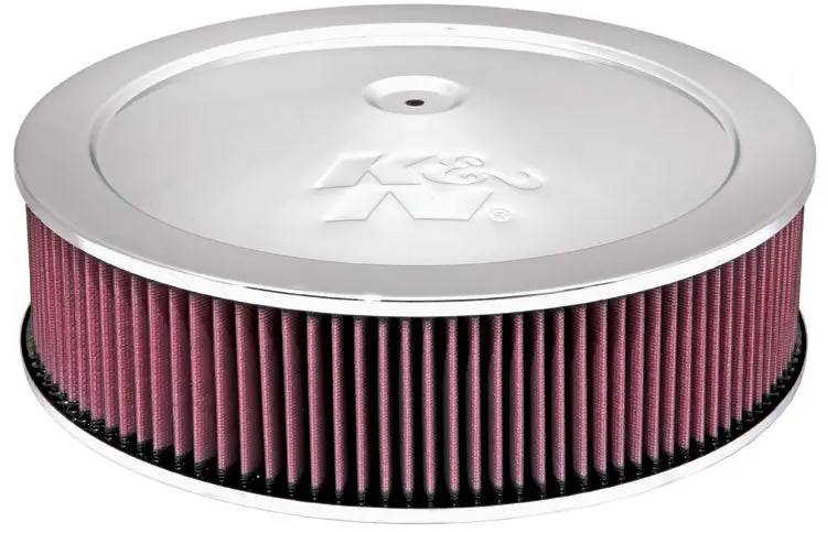 K&N - Round Air Filter Assembly - 5-1/8", 14" X 3-3/4"H, 1-1/4"Drop Base (60-1290) 1