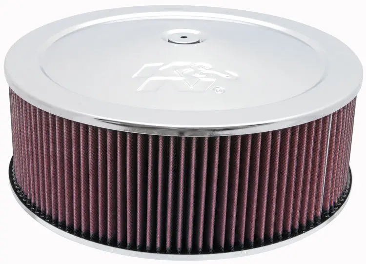 K&N - Round Air Filter Assembly - 5-1/8", 14" X 4-3/4"H, 1-1/4 Drop Base (60-1300) 1