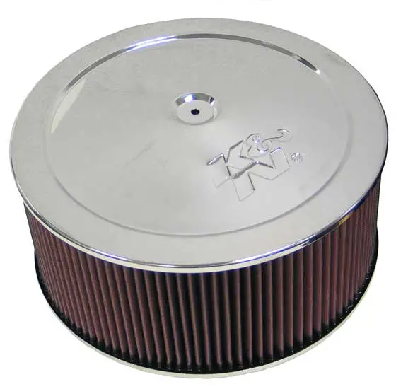 K&N - Round Air Filter Assembly - 5-1/8", 14" X 5-3/4"H, 1-1/4" Drop Base (60-1310) 1