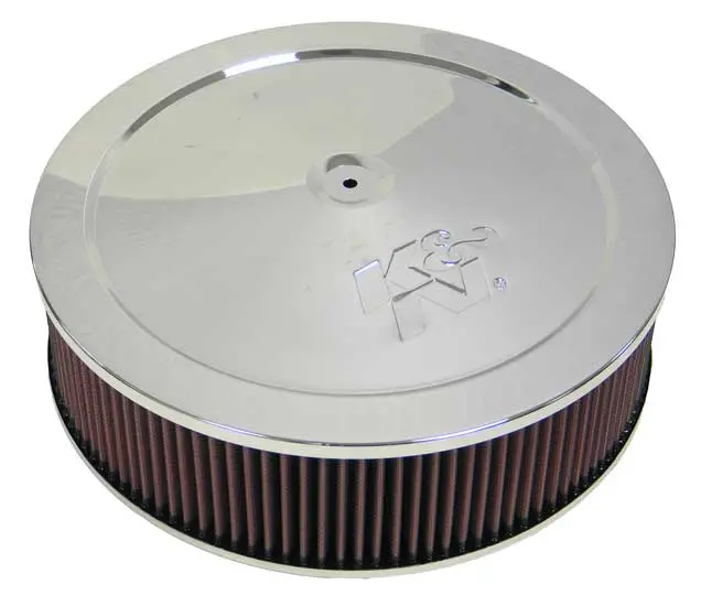 K&N - Round Air Filter Assembly - 5-1/8" Flg,14"D,1-1/2"O/S Flat Base (60-1410) 1