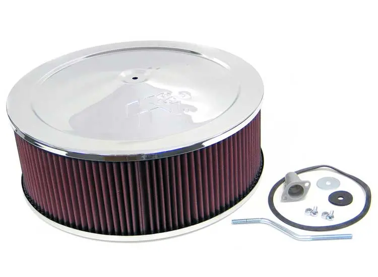 K&N - Round Air Filter Assembly - 5-1/8 Flg.14"D, 1-1/2"O/S Flat Base (60-1420) 1